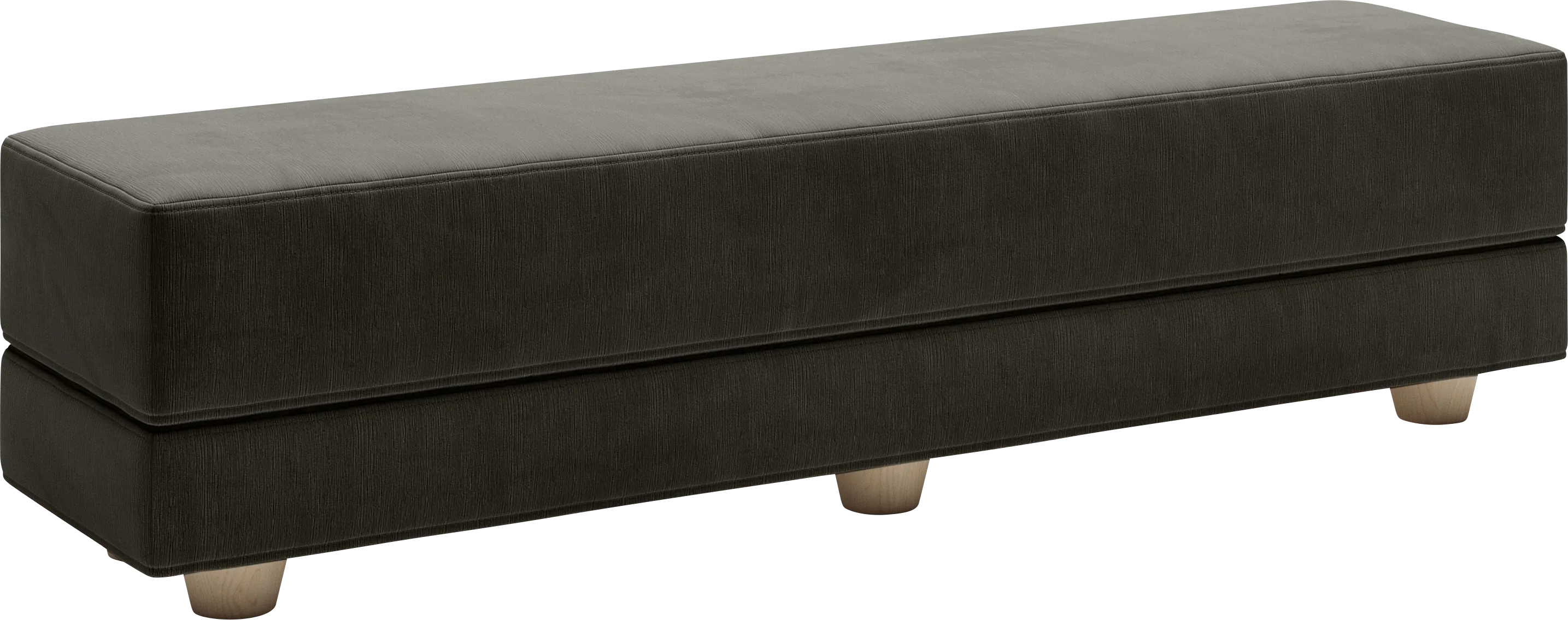 Casila Charcoal Twin Bed Bench - Thumbnail - Image 1