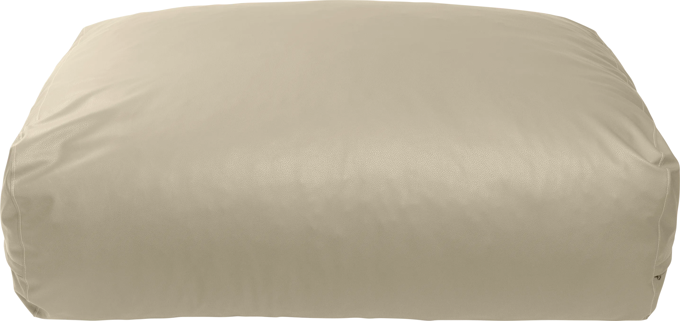 Prasia Beige Large Bean Bag Chair - Thumbnail - Image 1