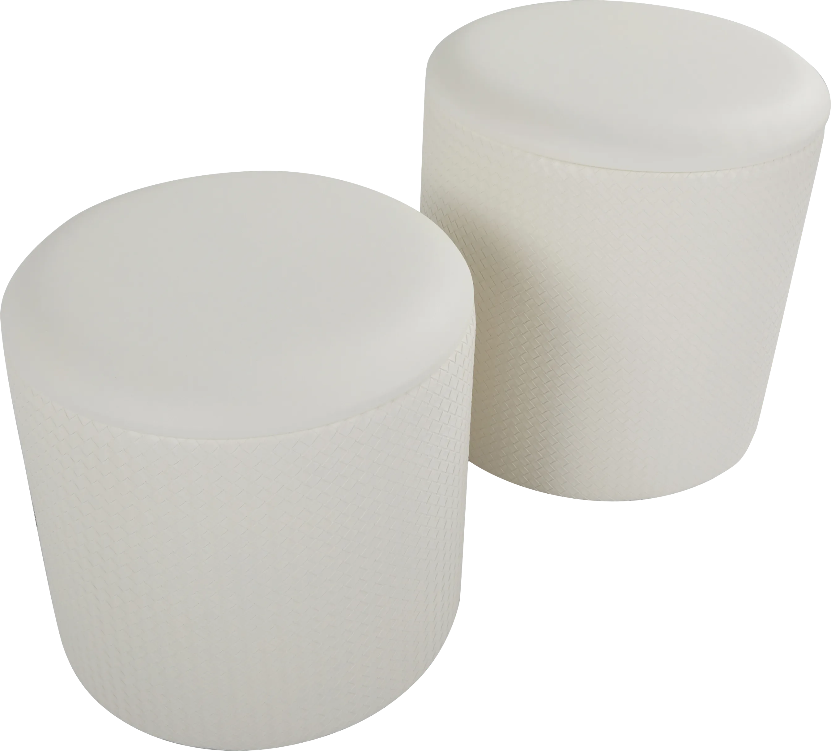 Clarinth Cream Ottoman, Set of 2