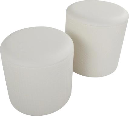 Clarinth Cream Ottoman, Set of 2