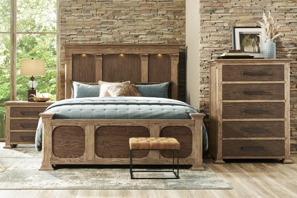 Telluride Brown 5 Pc King Panel Bedroom