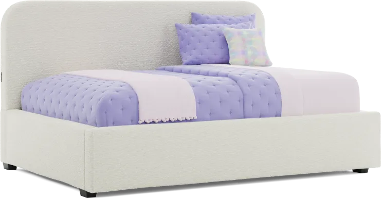 Kids Souxsie White Full Upholstered Lounge Bed