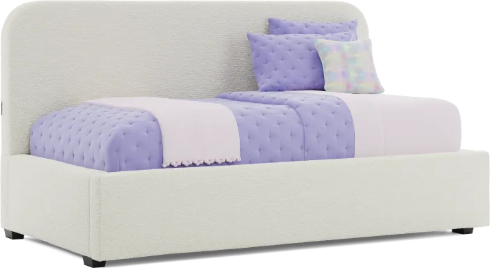 Kids Souxsie White Twin Upholstered Lounge Bed