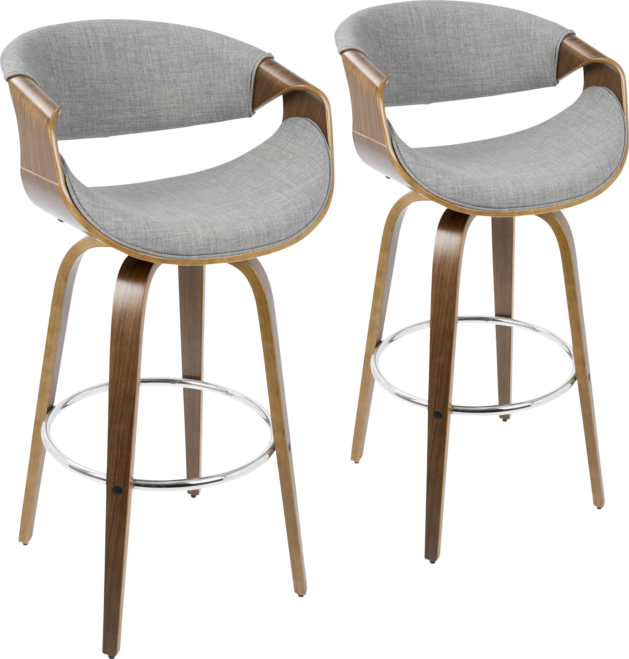 Walincia Gray Barstool, Set of 2 - Thumbnail - Image 1