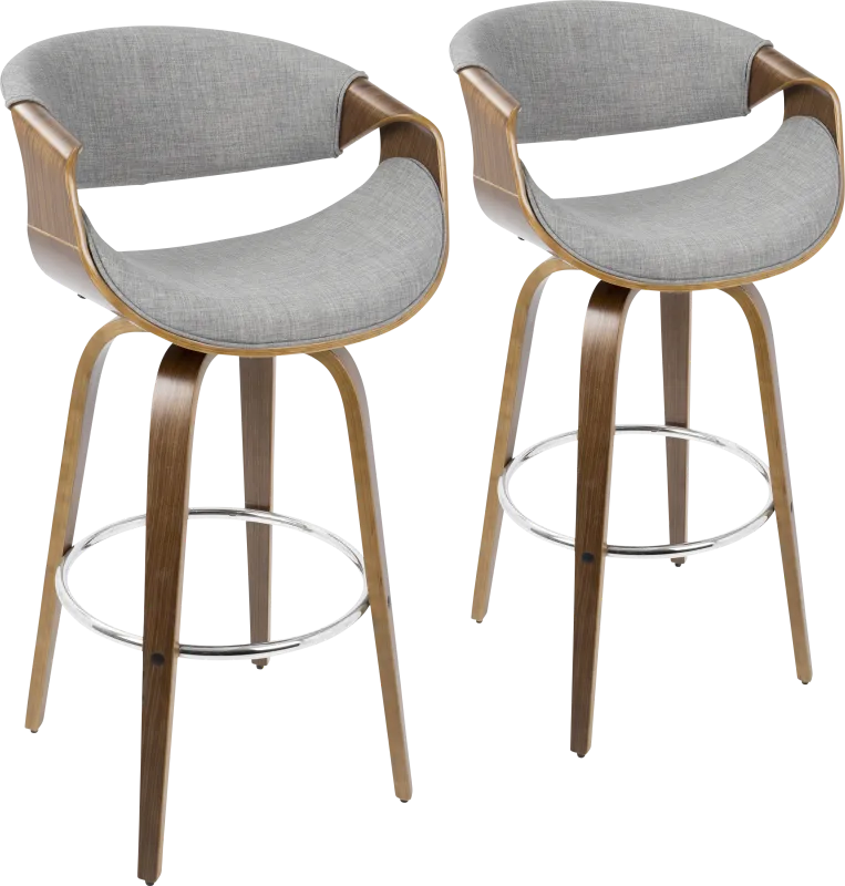 Walincia Gray Barstool, Set of 2