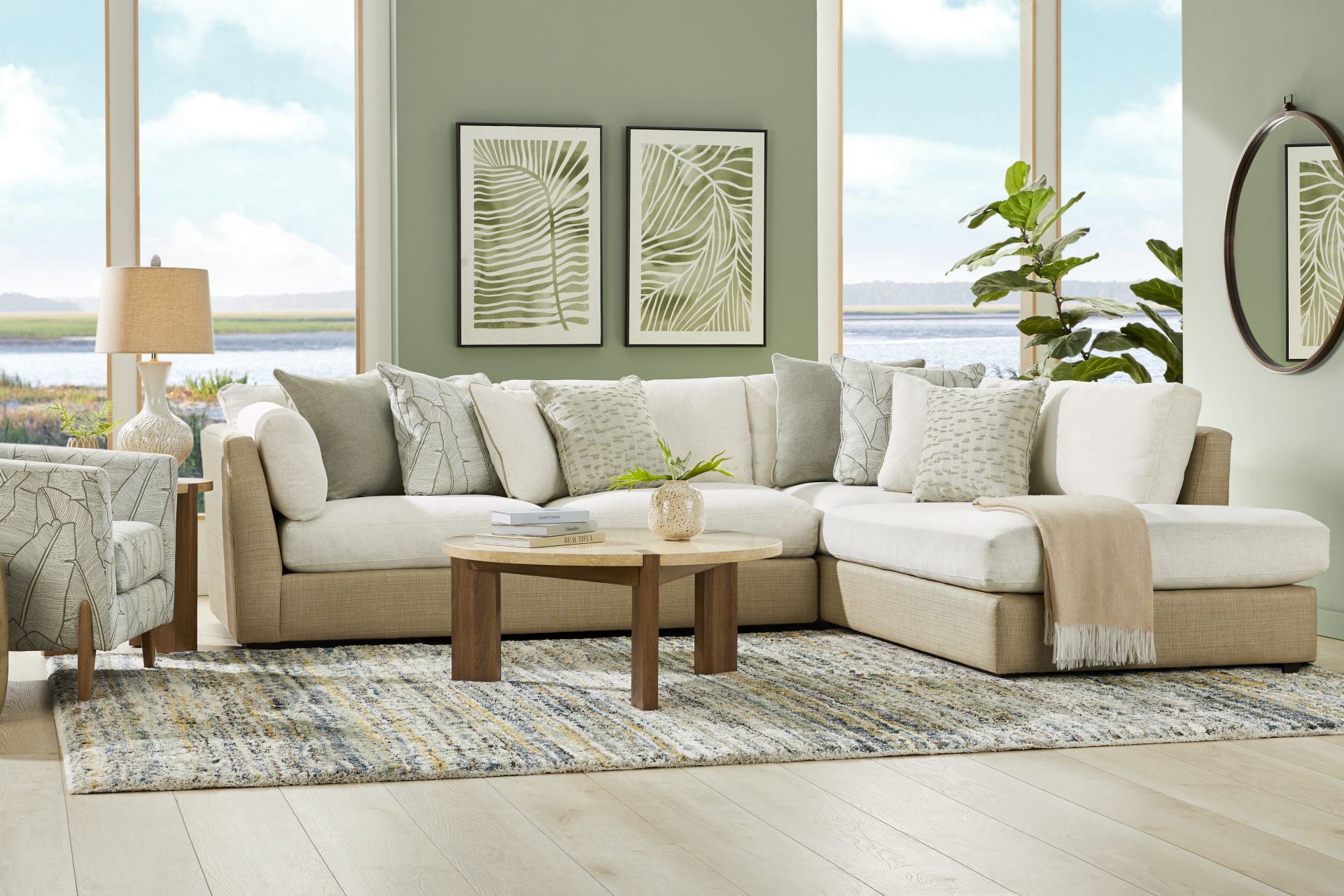 Corsica Beige 2 Pc Sectional - Image 2
