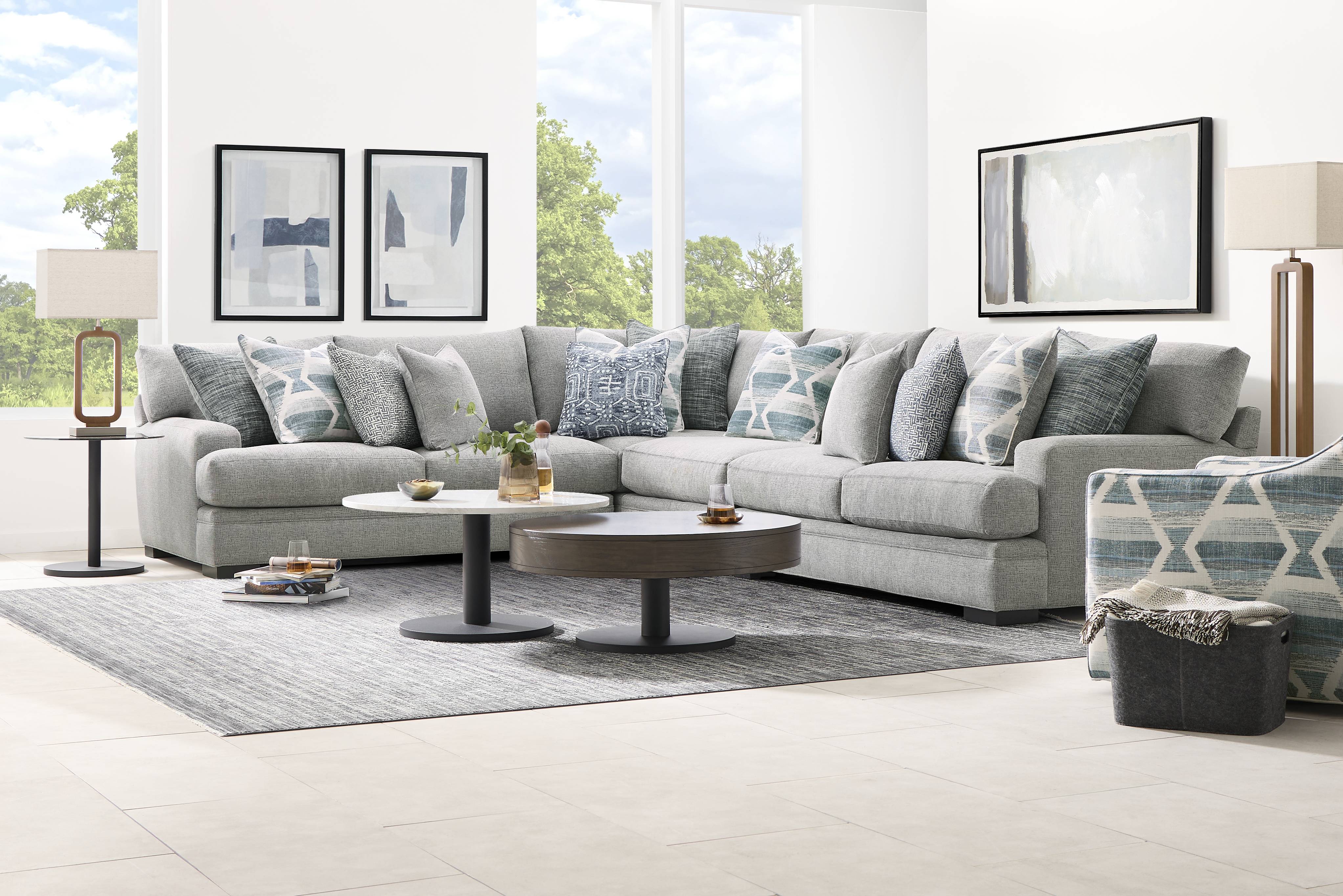 Bedford Park Gray 4 Pc Sectional - Thumbnail - Image 2