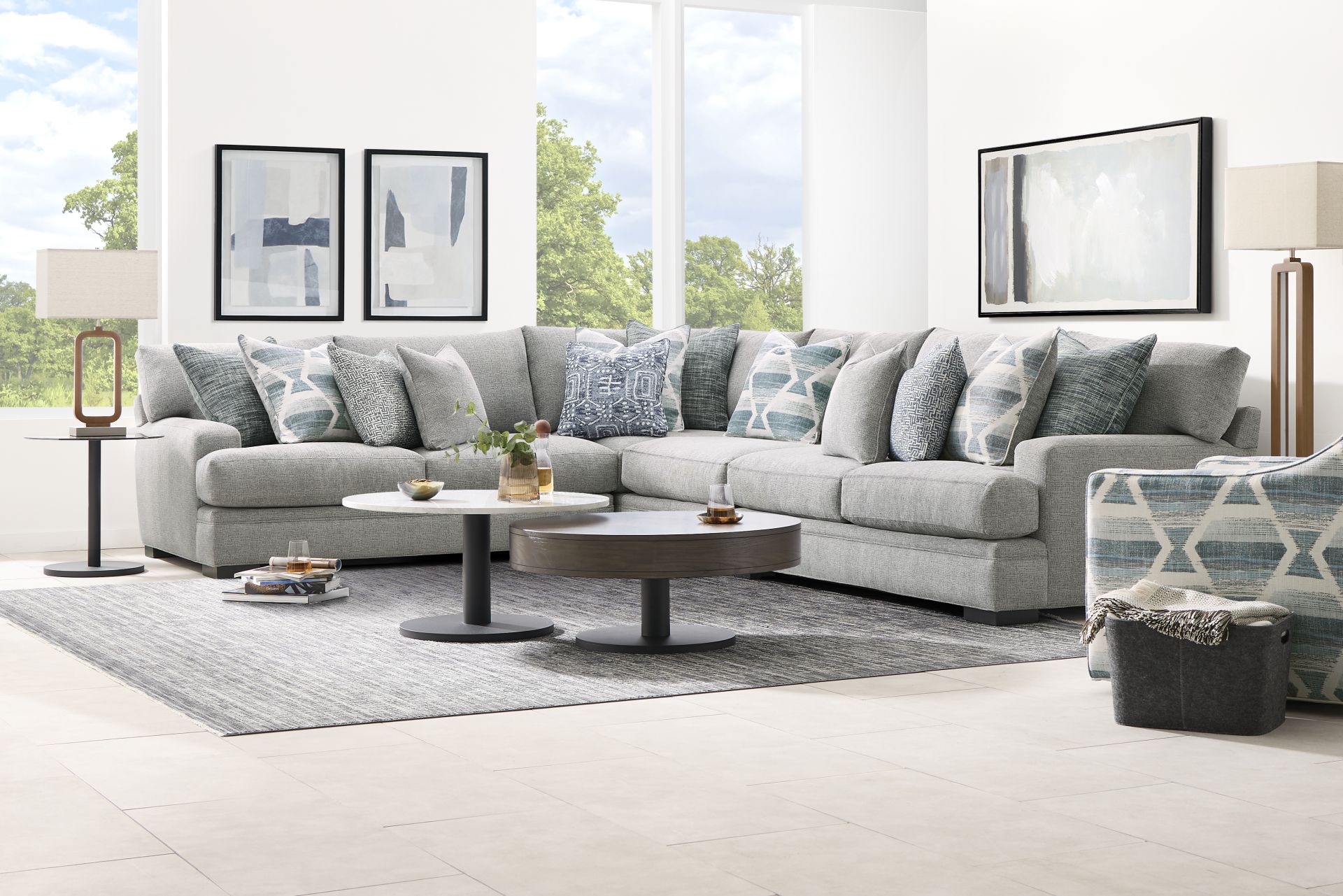 Bedford Park Gray 4 Pc Sectional - Image 2