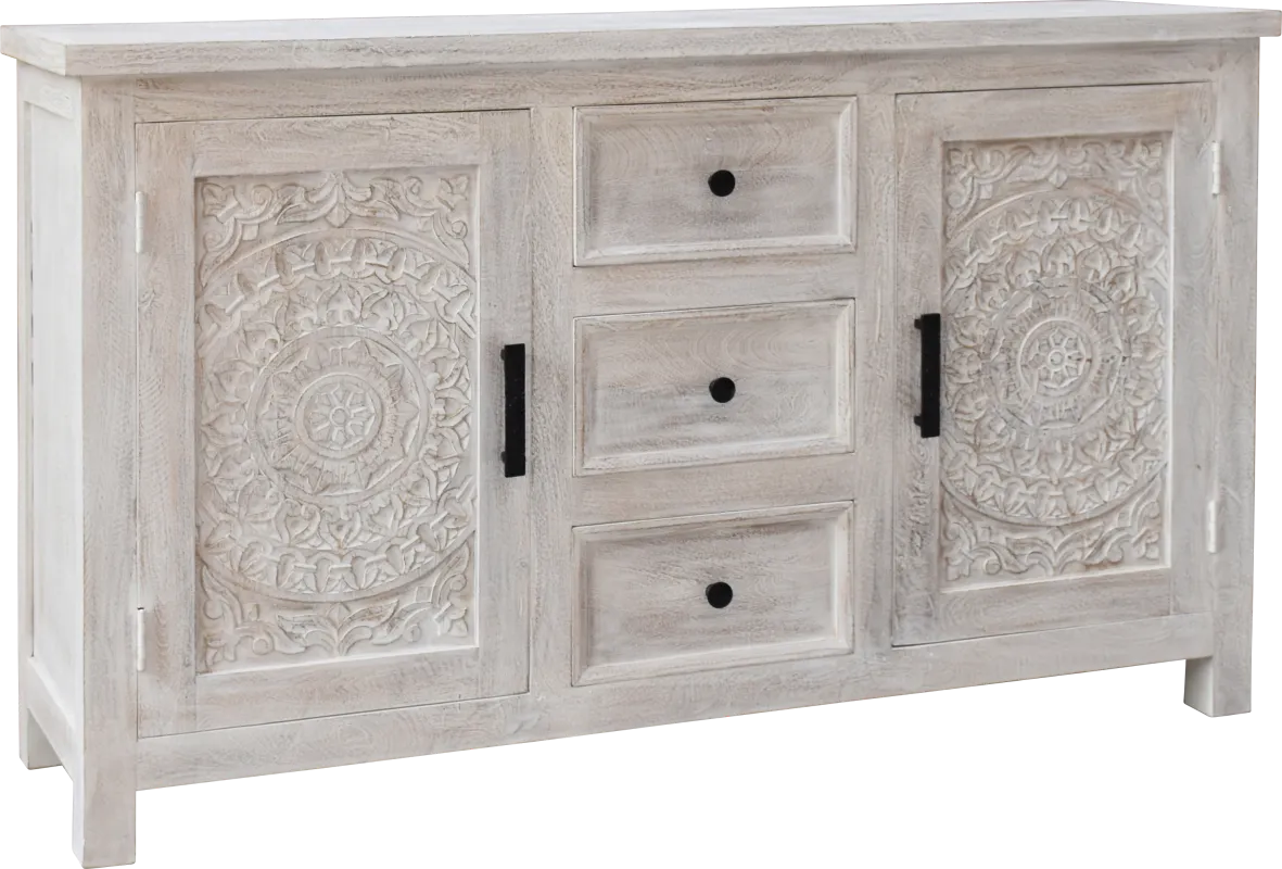Yelton White Credenza