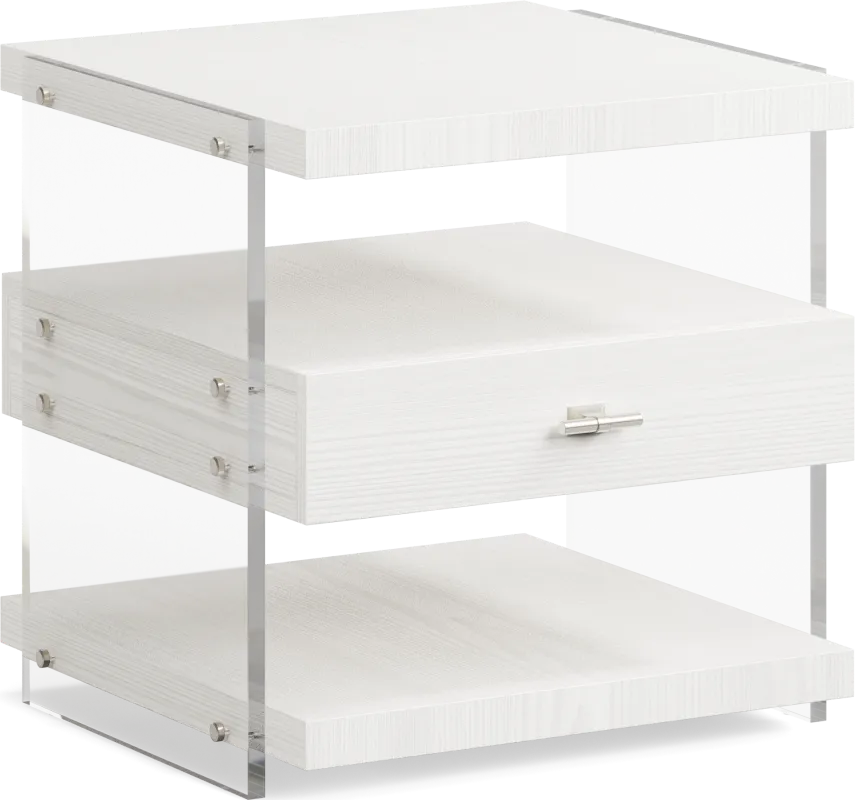 Aruba White End Table