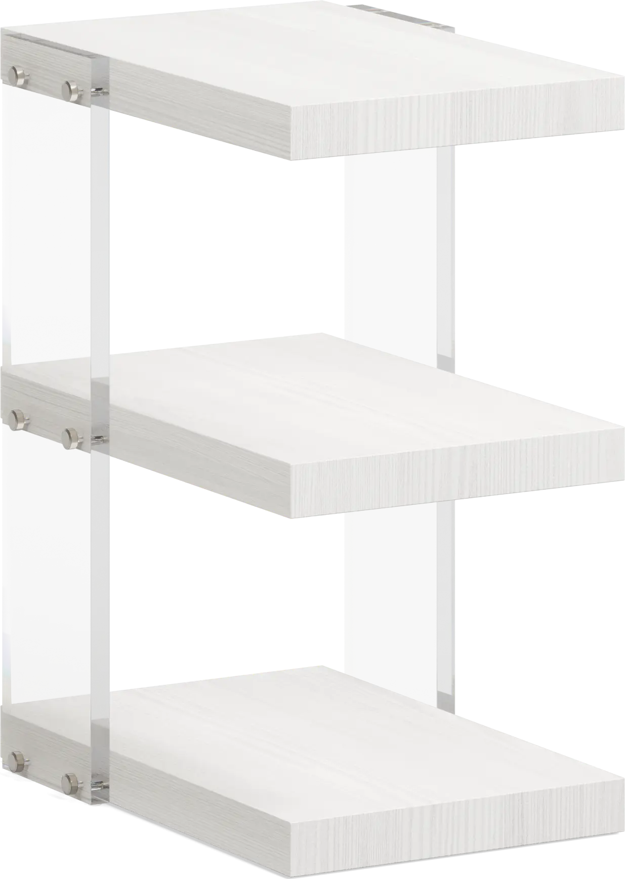 Aruba White Chairside Table