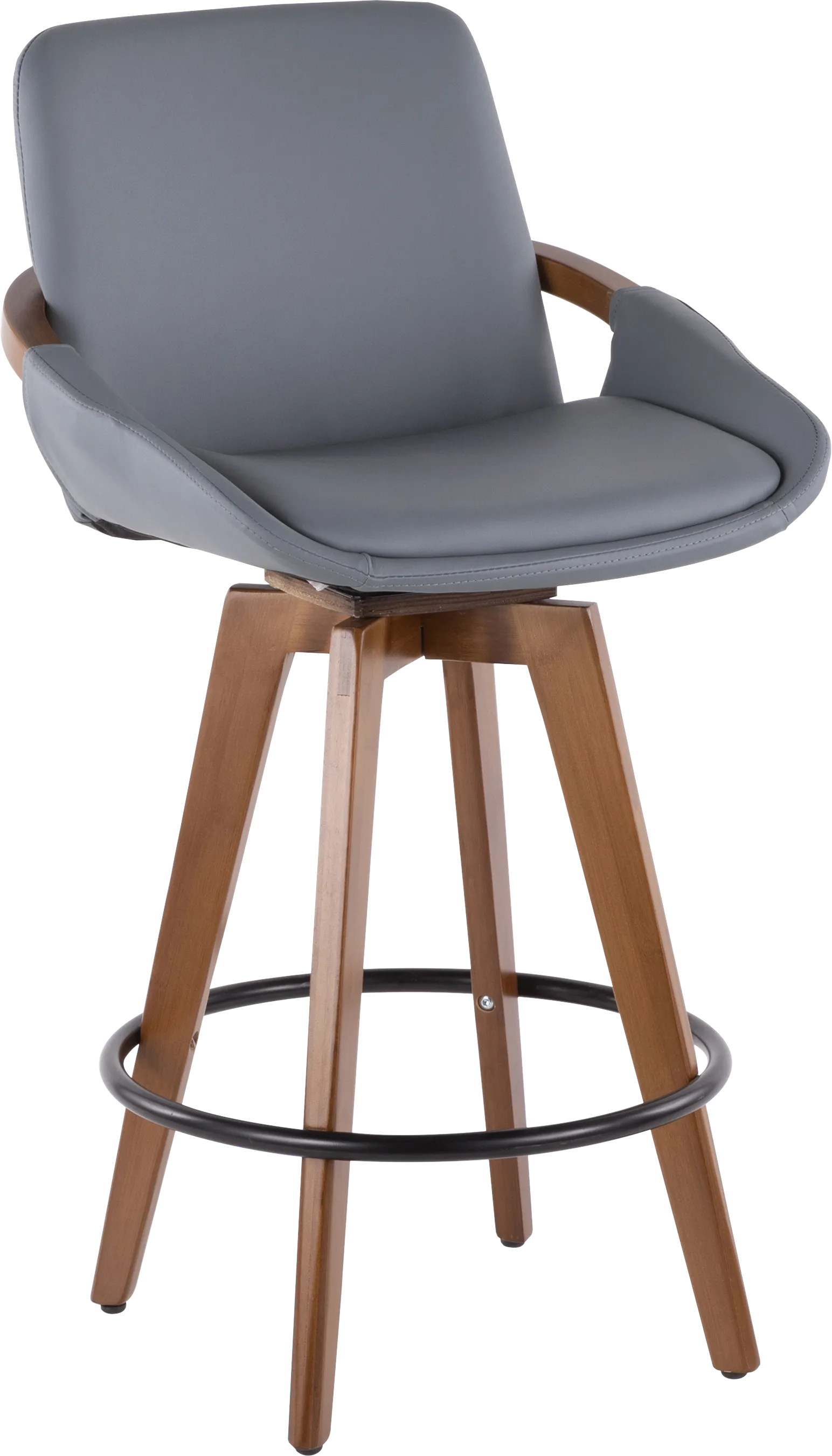 Daylilly Gray Swivel Counter Height Stool - Thumbnail - Image 1