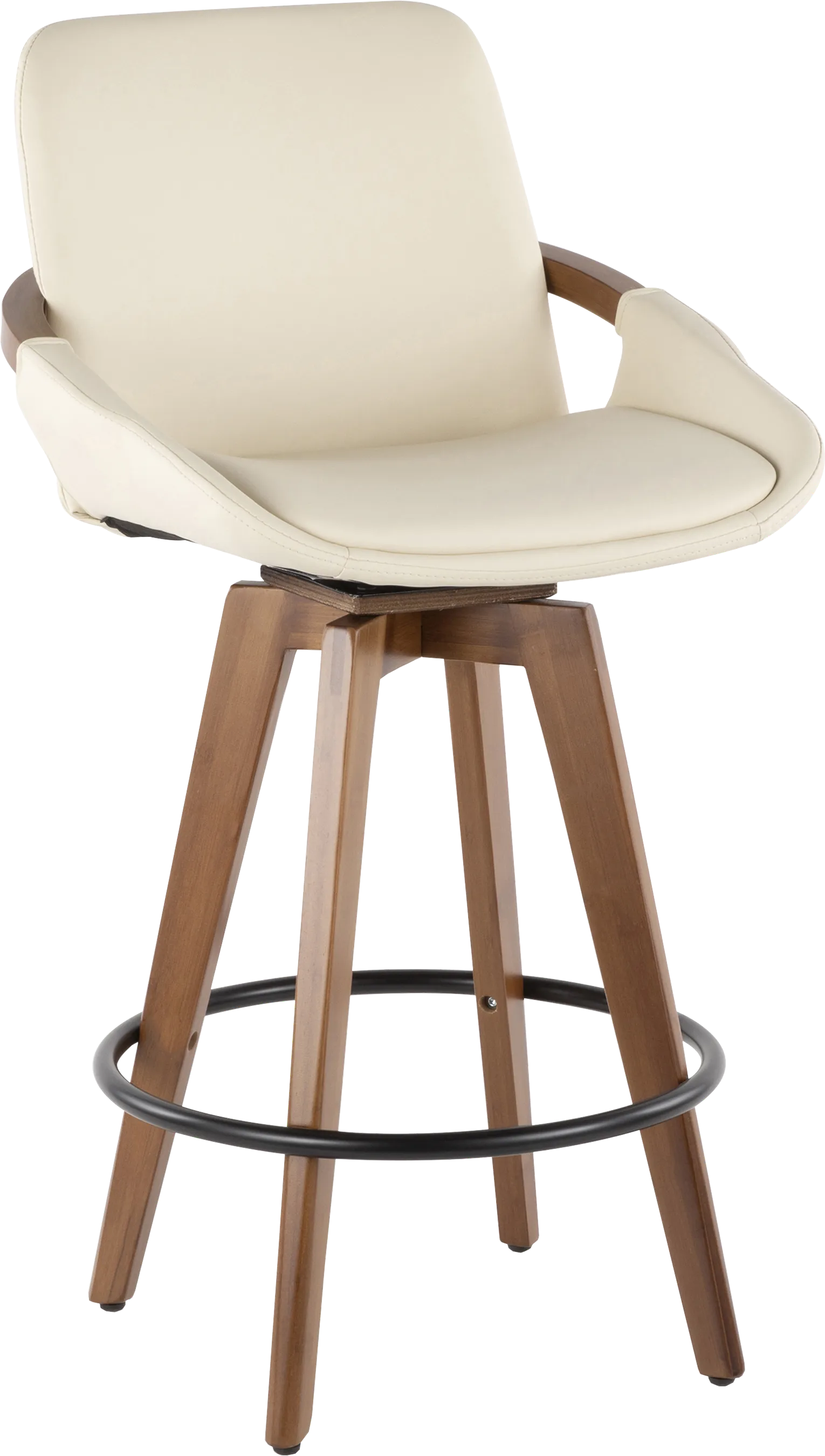 Daylilly Cream Swivel Counter Height Stool