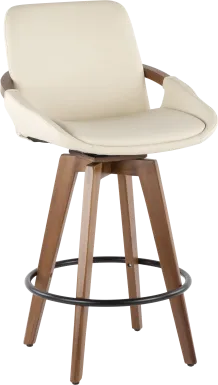 Daylilly Cream Swivel Counter Height Stool