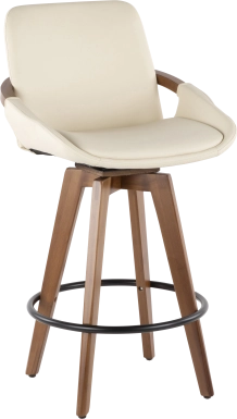 Daylilly Cream Swivel Counter Height Stool