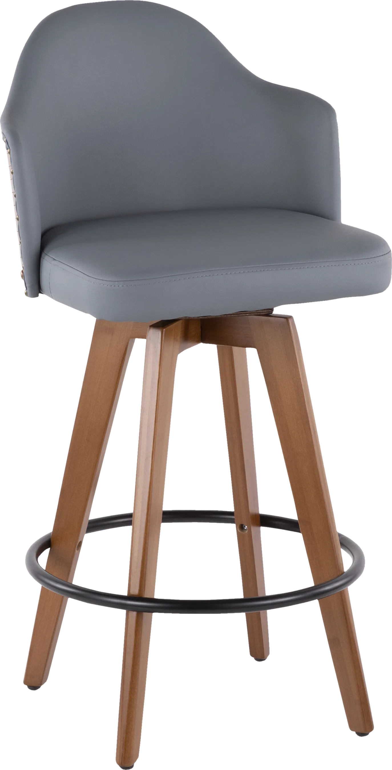 Abinger Gray Swivel Counter Height Stool - Thumbnail - Image 1