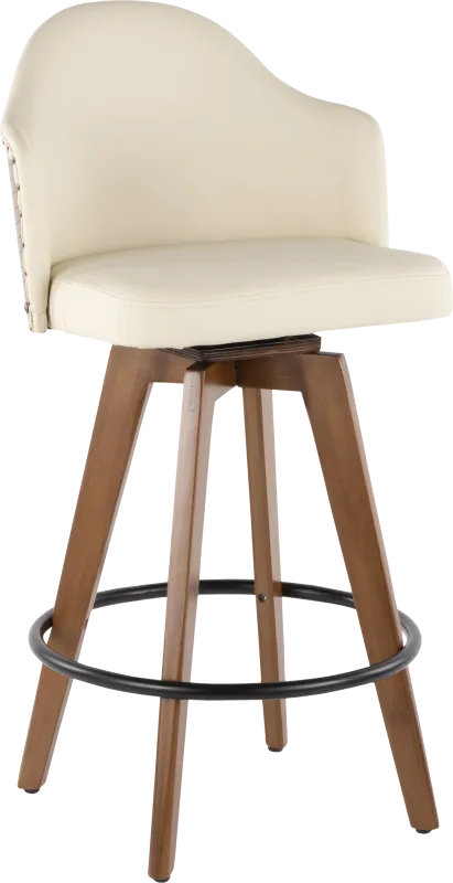 Abinger Cream Swivel Counter Height Stool