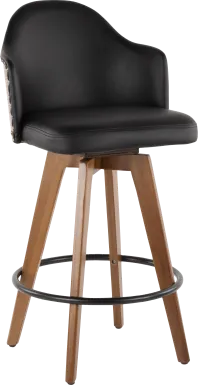 Abinger Black Swivel Counter Height Stool