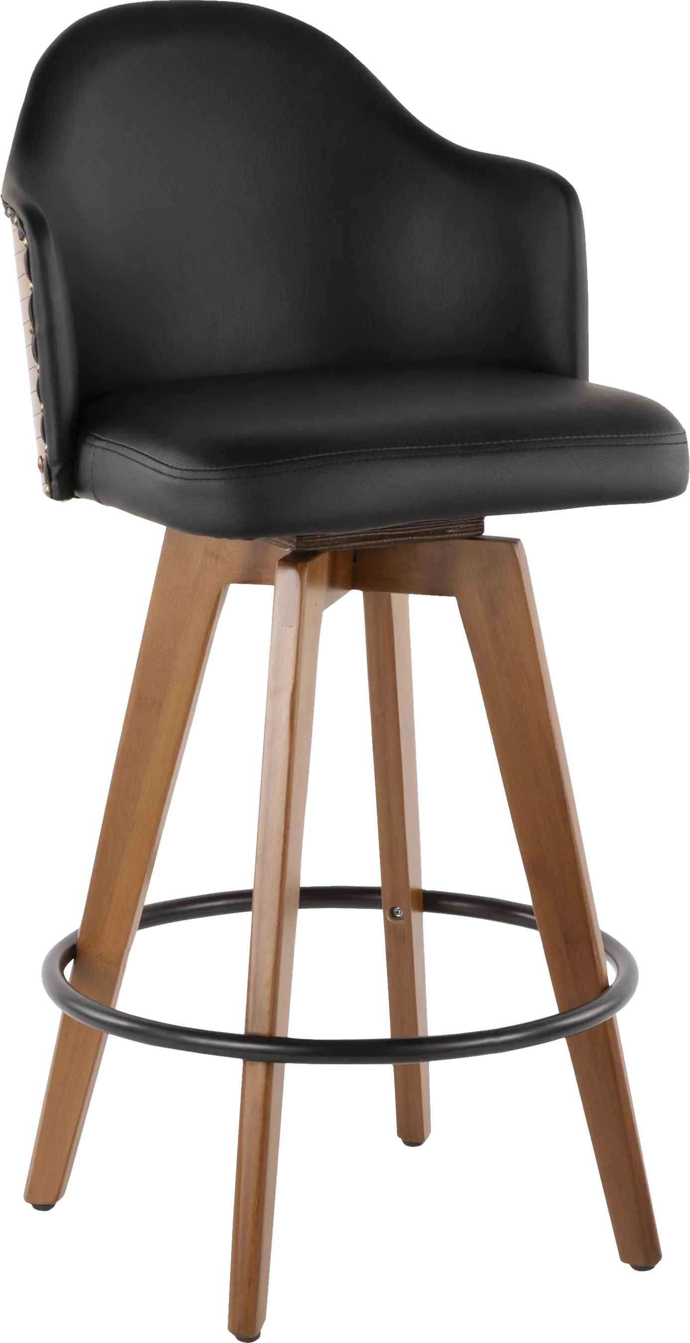 Abinger Black Swivel Counter Height Stool