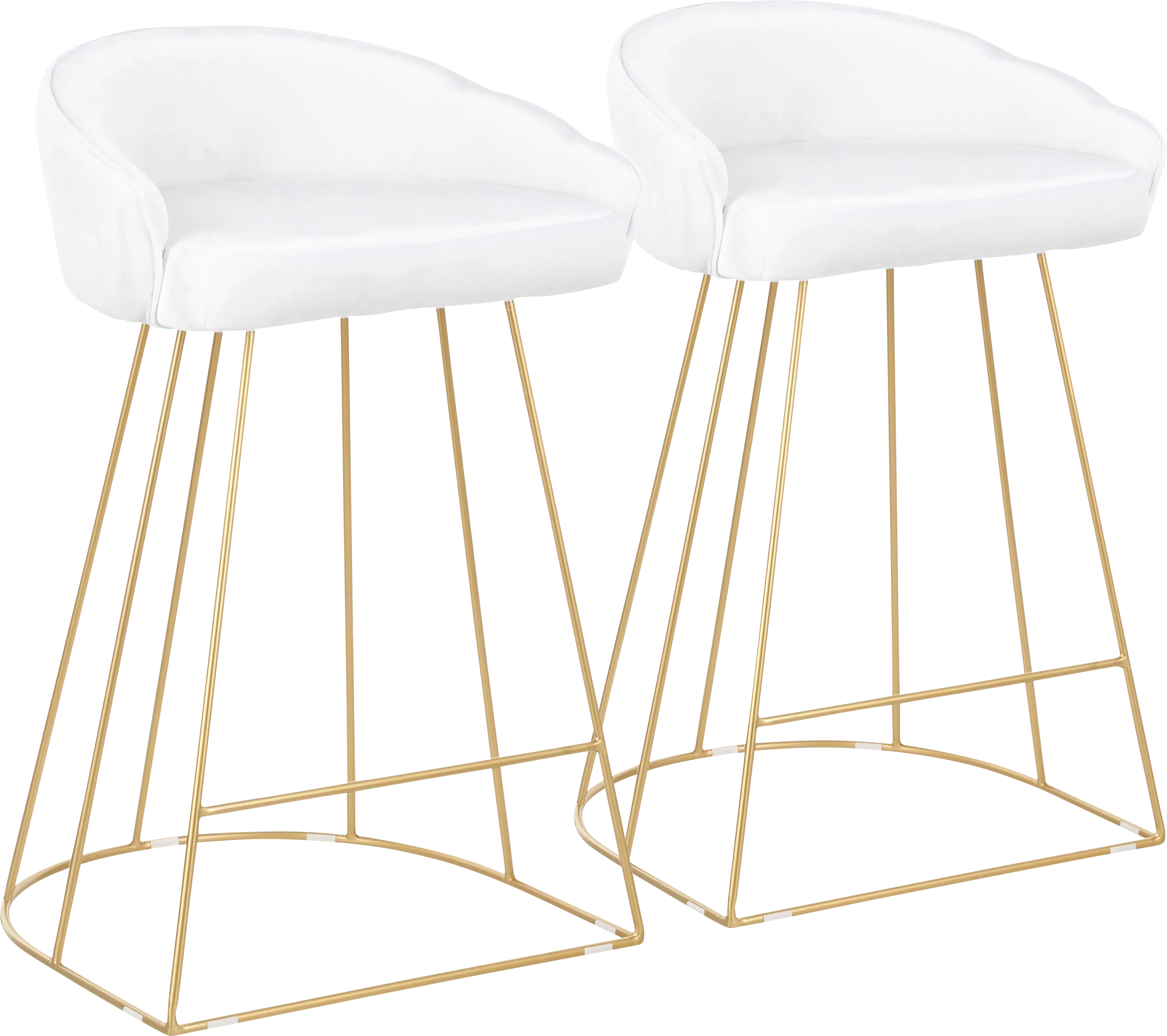 Filia White Counter Height Stool, Set of 2 - Thumbnail - Image 1