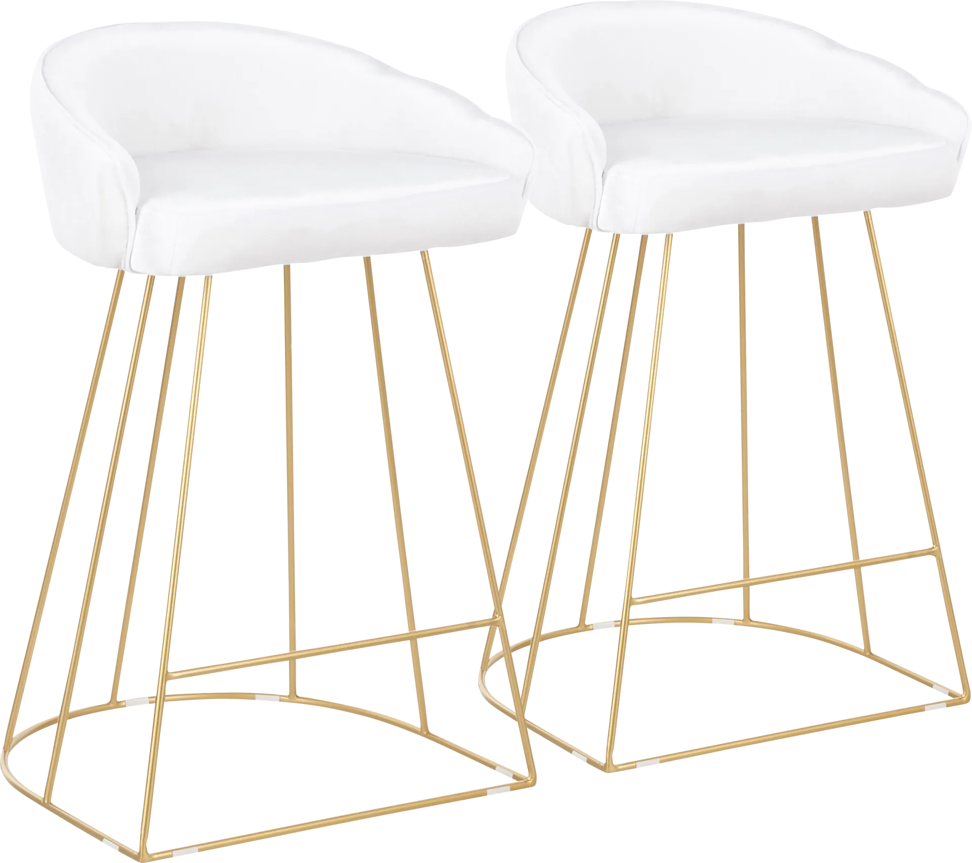 Filia White Counter Height Stool, Set of 2 - Image 1
