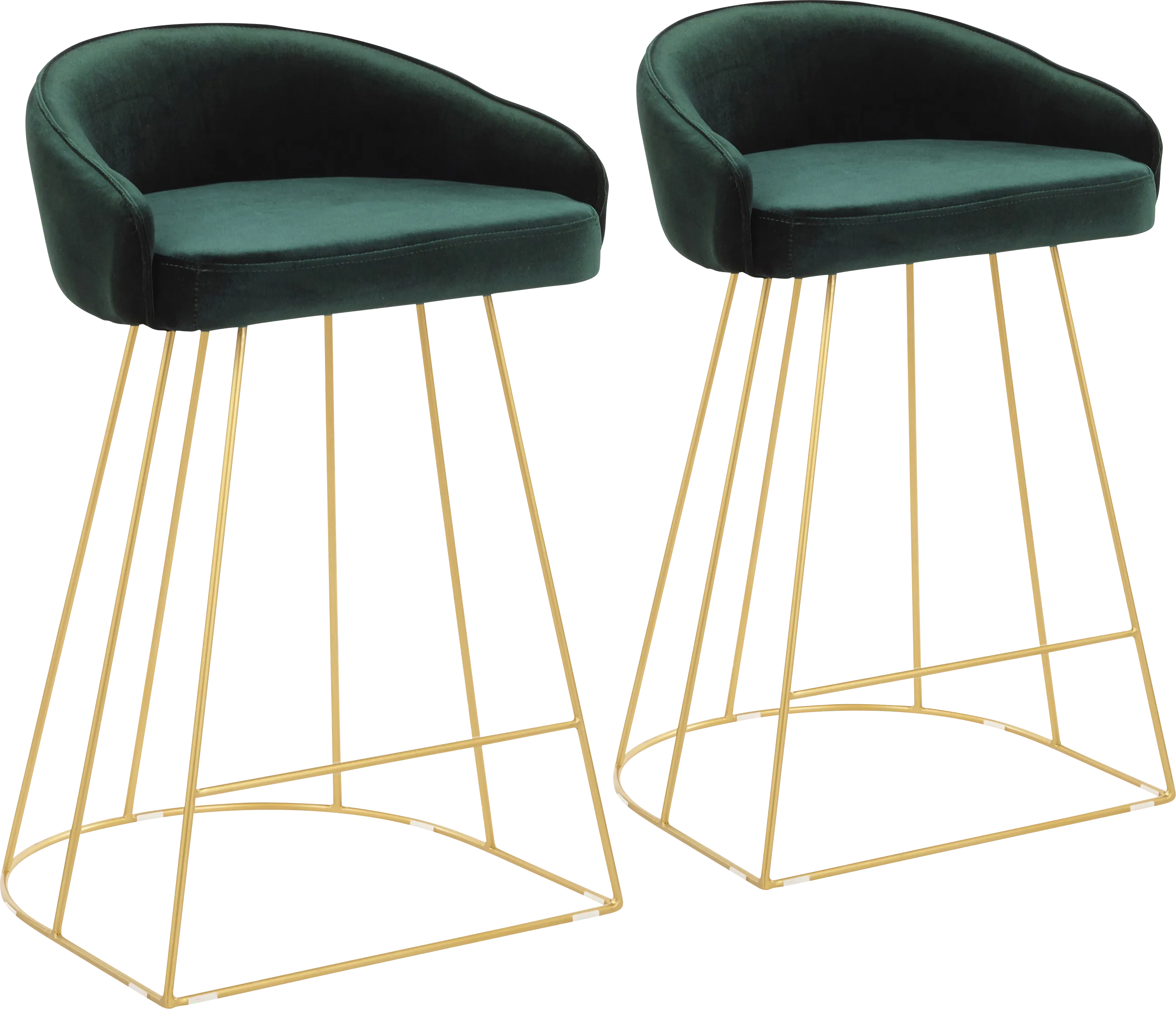 Filia Green Counter Height Stool, Set of 2 - Thumbnail - Image 1
