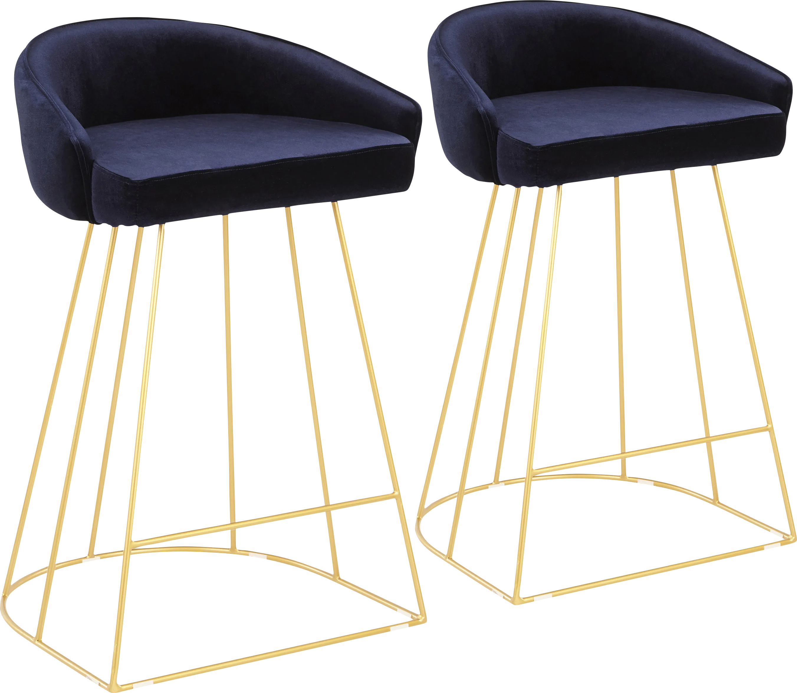 Filia Blue Counter Height Stool, Set of 2 - Thumbnail - Image 1