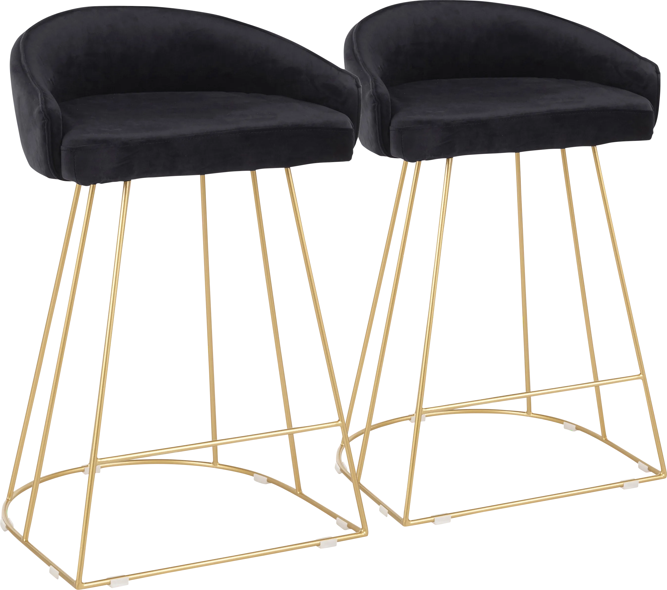 Filia Black Counter Height Stool, Set of 2 - Thumbnail - Image 1