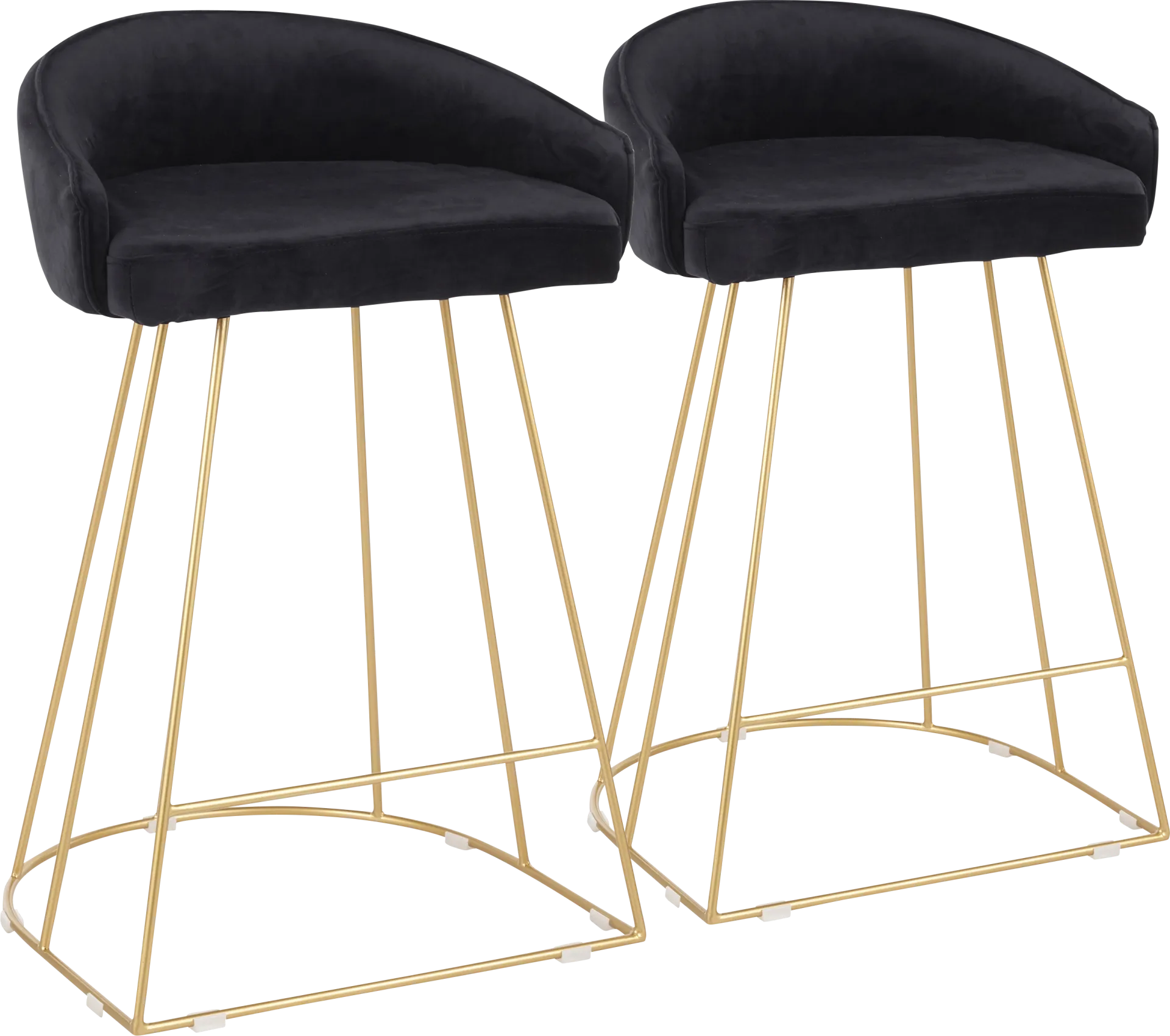 Filia Black Counter Height Stool, Set of 2 - Image 1