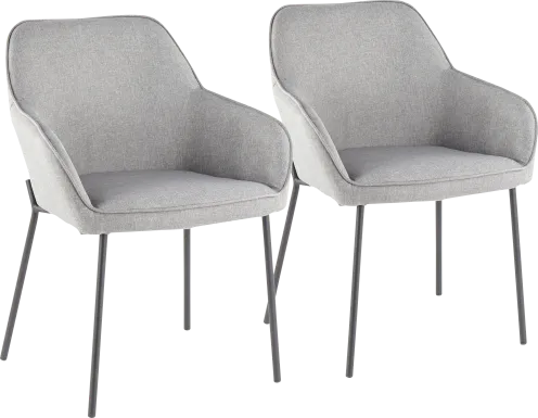 Ozora Gray Dining Chair, Set of 2