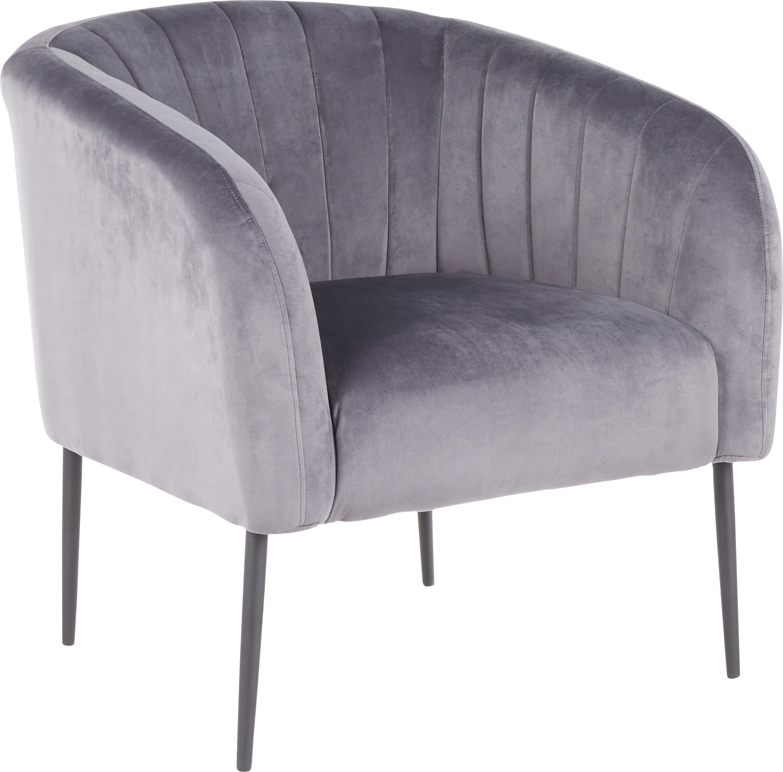 Halliard Gray Plush Accent Chair - Image 1