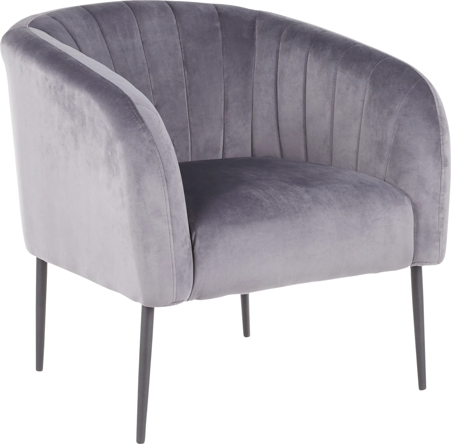 Halliard Gray Plush Accent Chair - Image 1