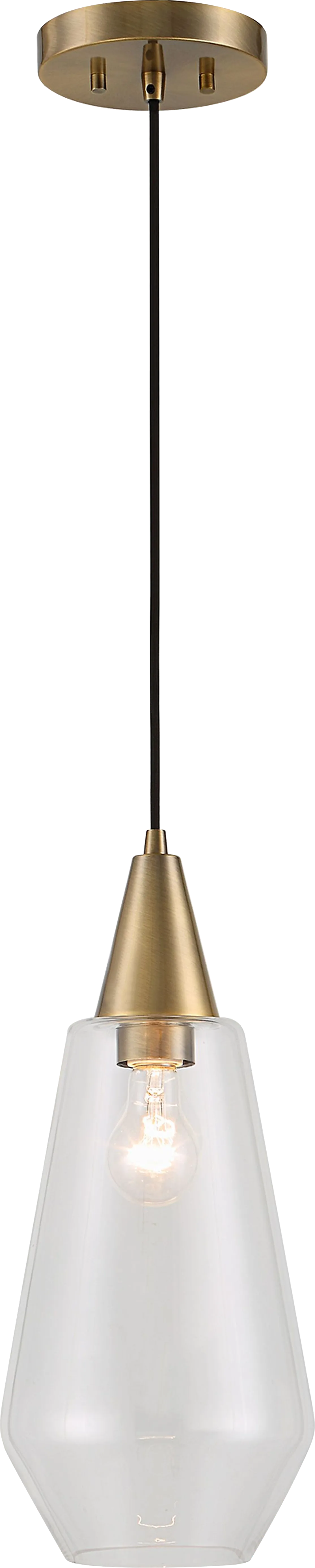 Elijah Drive Brass Pendant - Image 1