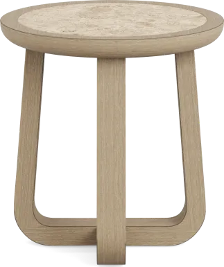 Canyon Sandstone Round End Table with Stone Top