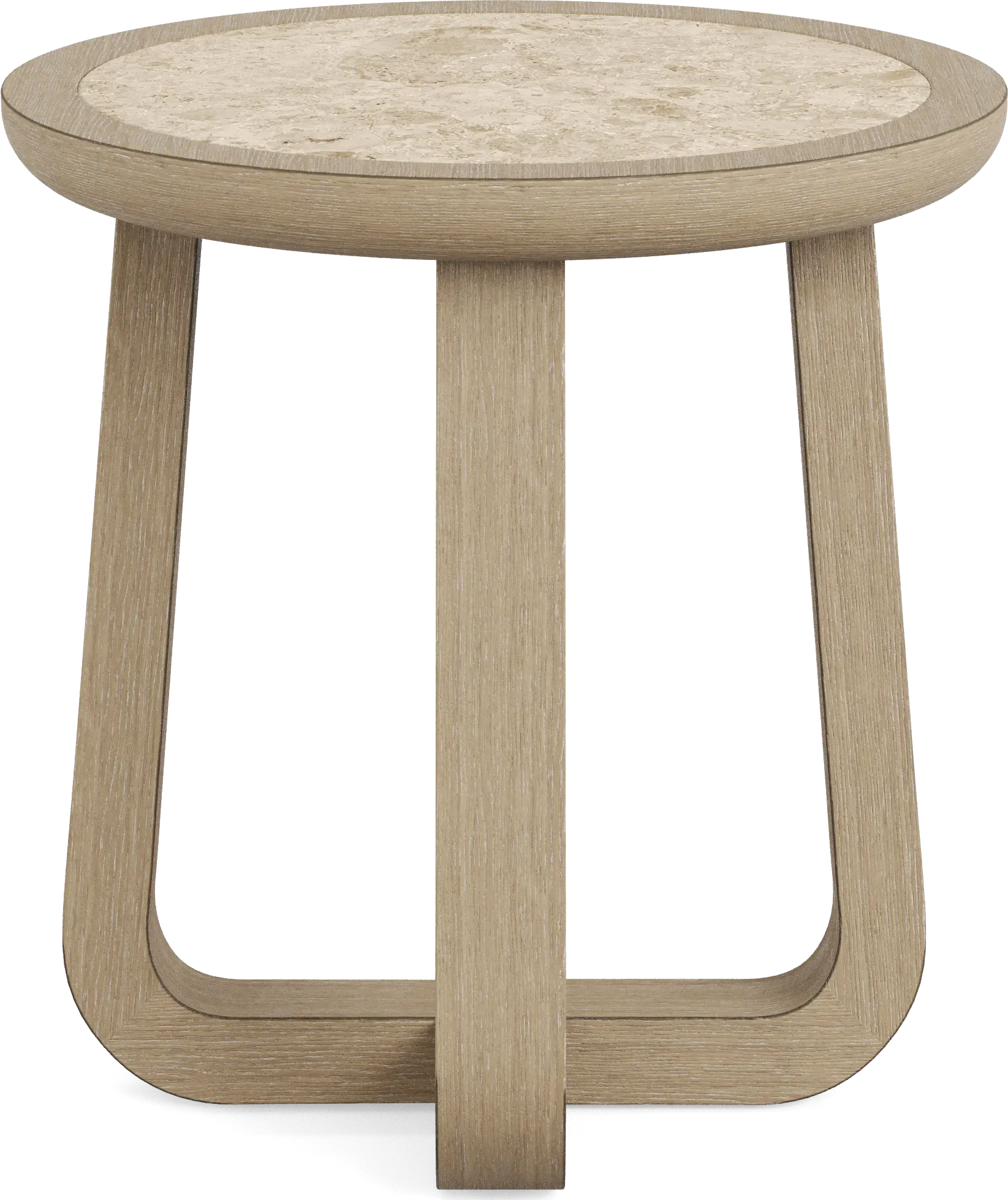 Canyon Sandstone Round End Table with Stone Top