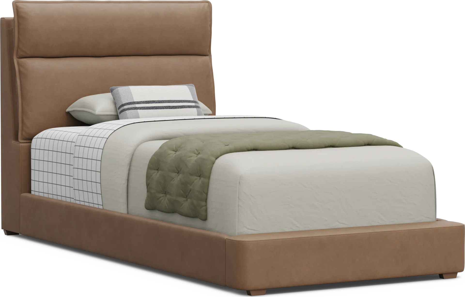 Kids Cloud9 Saddle Twin Upholstered Bed - Image 1