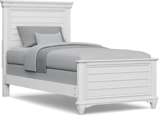 Kids Hilton Head White Twin XL Panel Bed