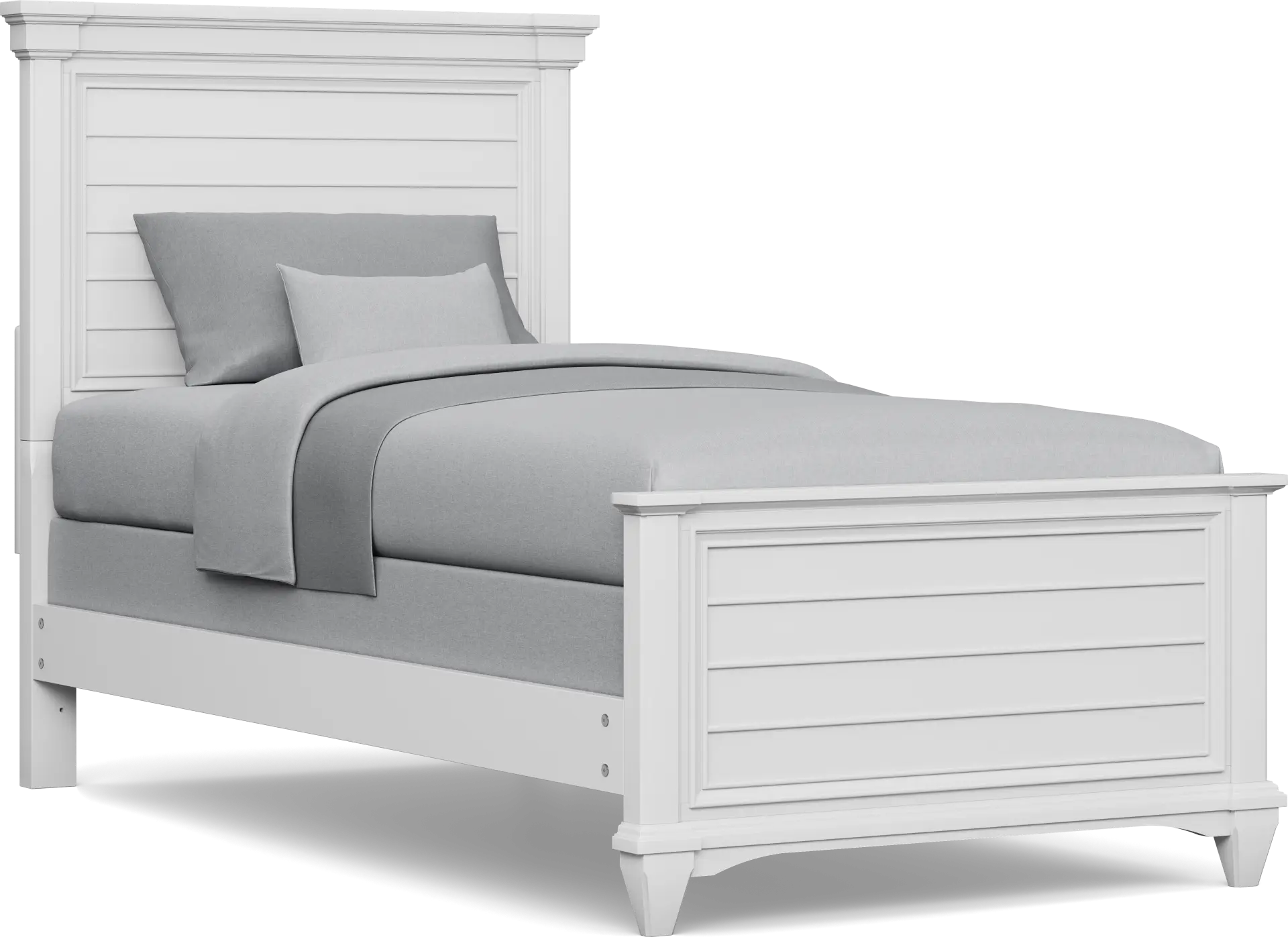 Hilton Head Kids White Twin XL Panel Bed