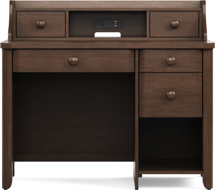 Kids South Bend Brown Cherry Desk and Hutch