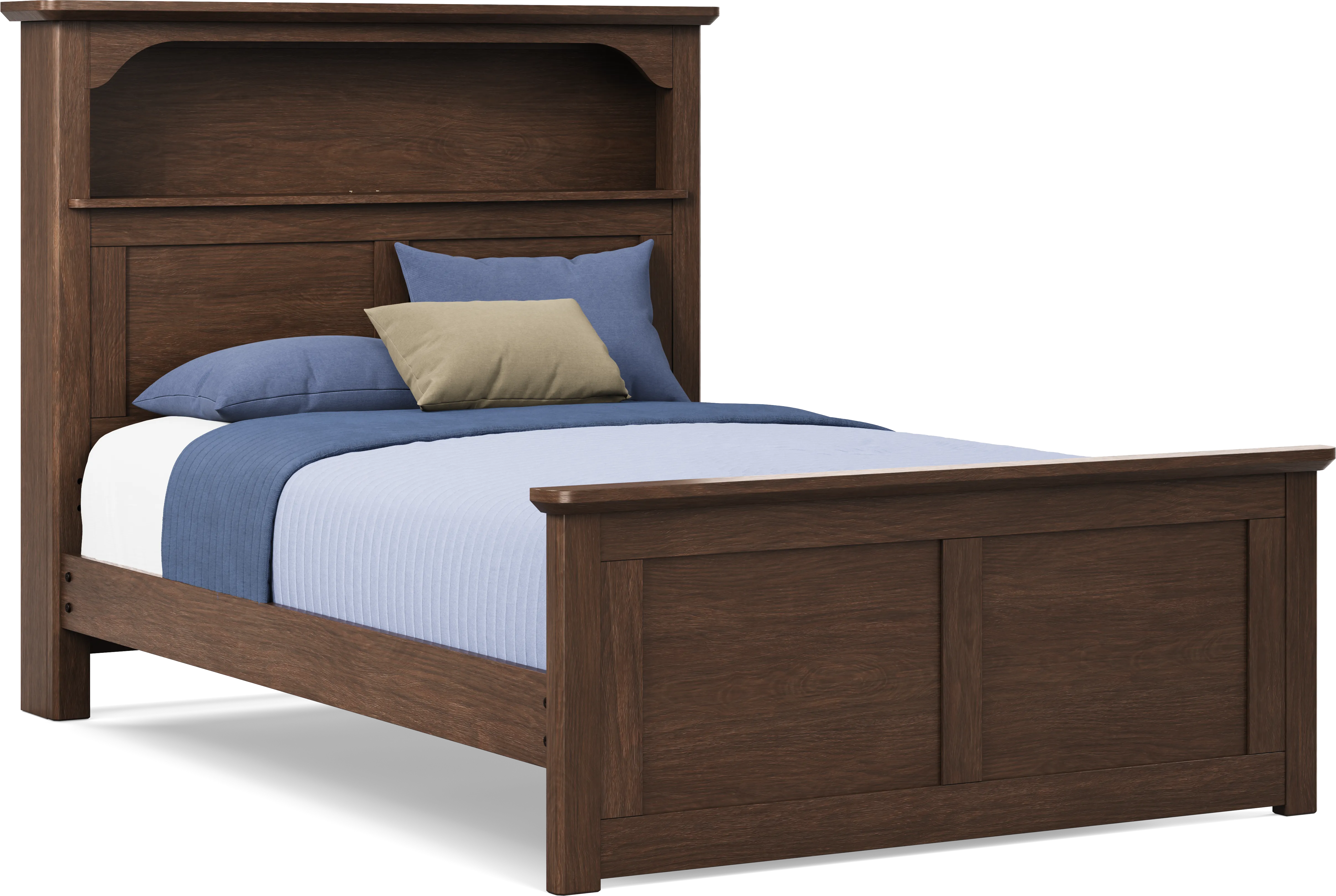 Kids South Bend Brown Cherry Full Bookcase Bed - Thumbnail - Image 1