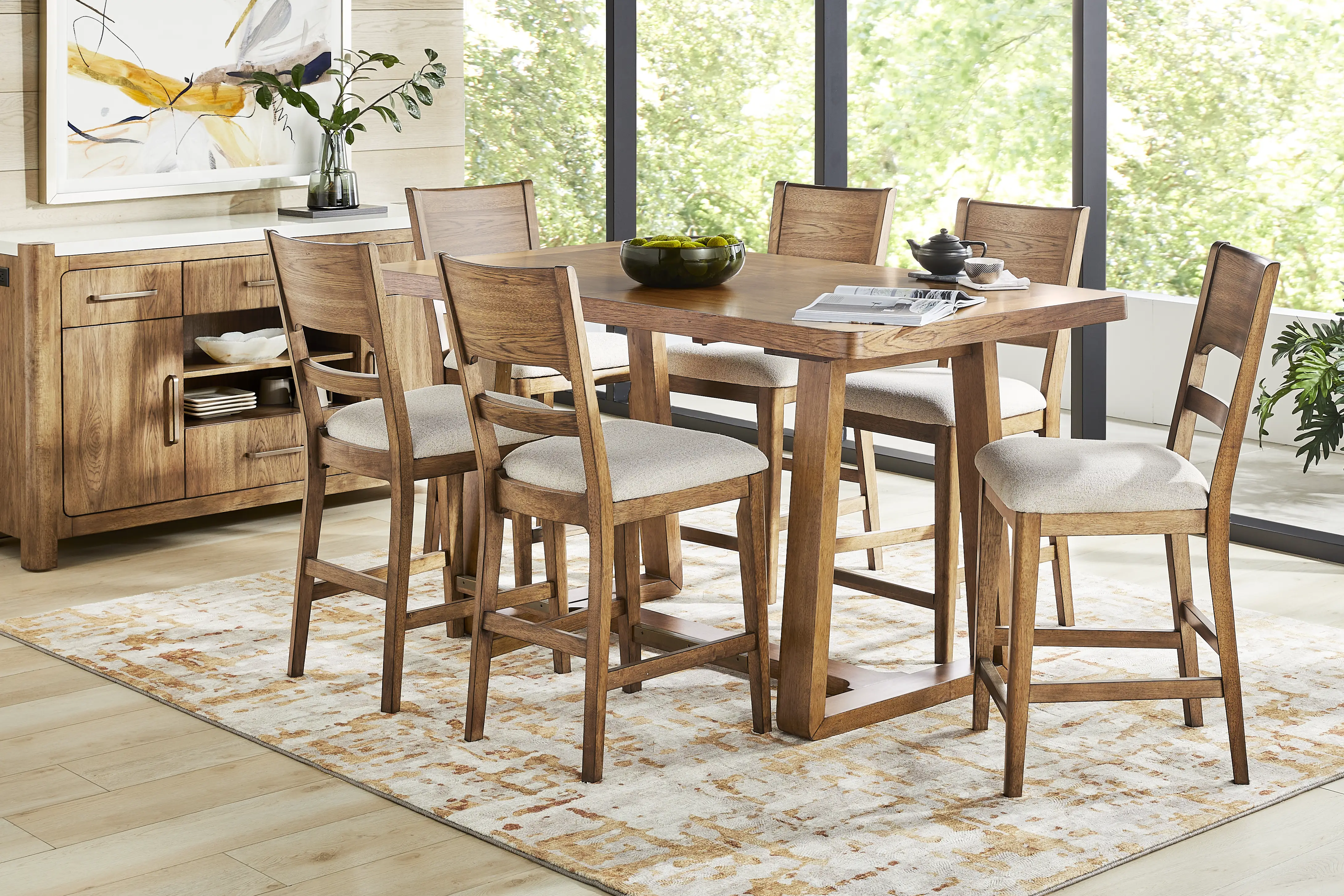 Holden Brown 7 Pc Counter Height Dining Room - Thumbnail - Image 1