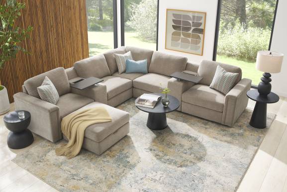 Tempo Modular Beige 8 Pc Sectional