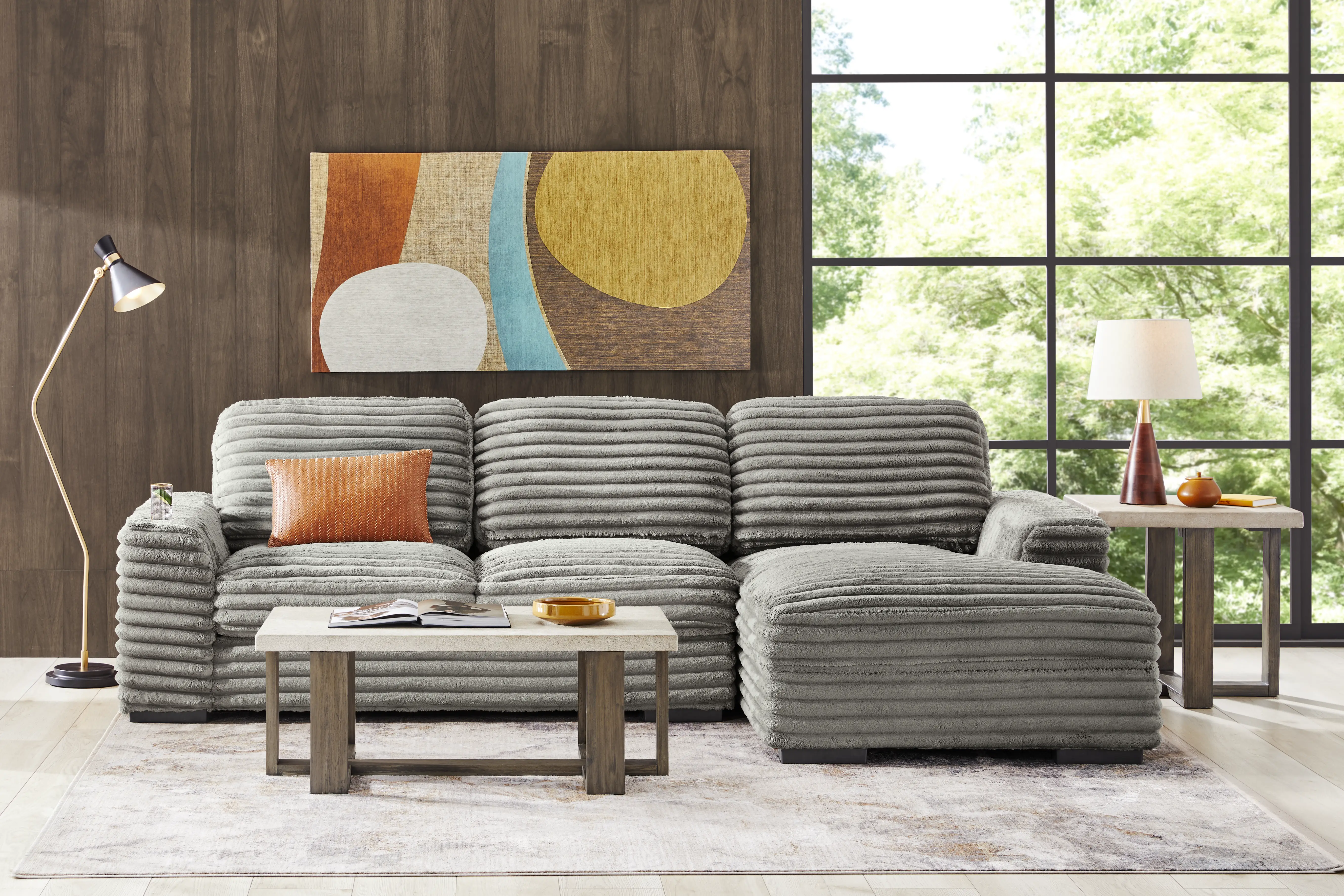 Equinox Gray 2 Pc Sectional - Thumbnail - Image 1