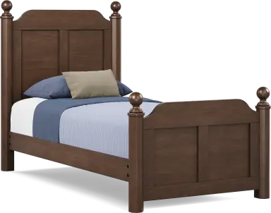 3 pc twin poster bed