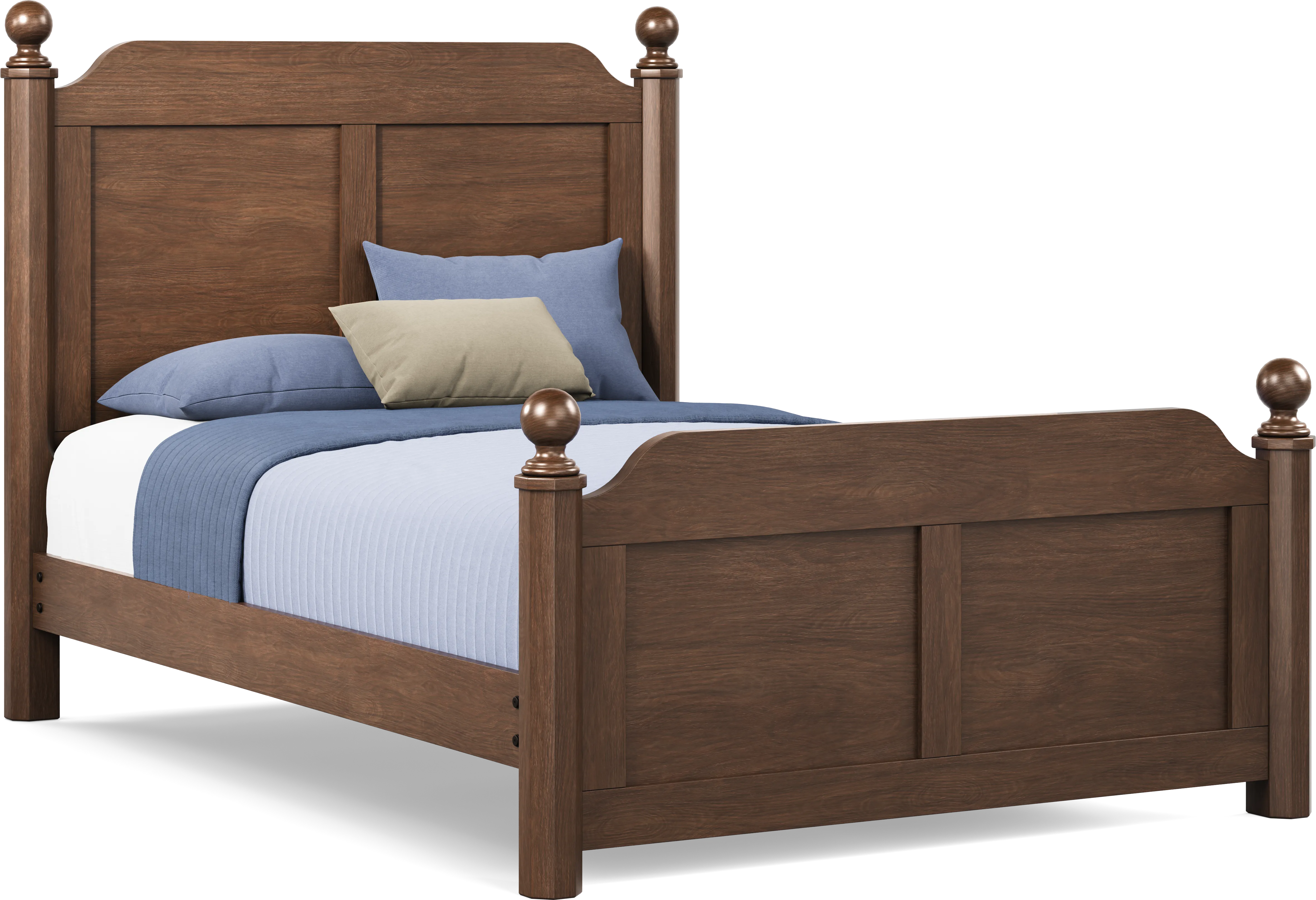 Kids South Bend Brown Cherry Full Poster Bedroom - Thumbnail - Image 2