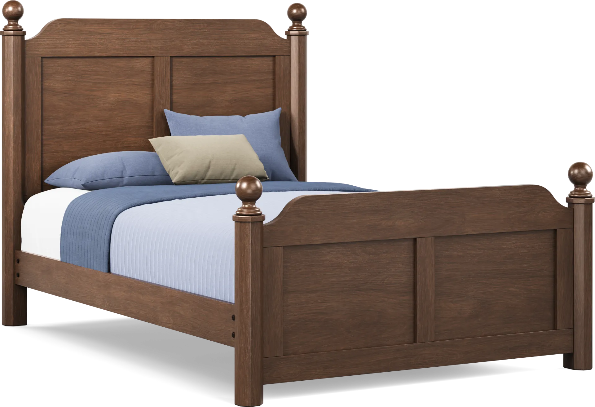 Kids South Bend Brown Cherry Full Poster Bedroom - Image 2