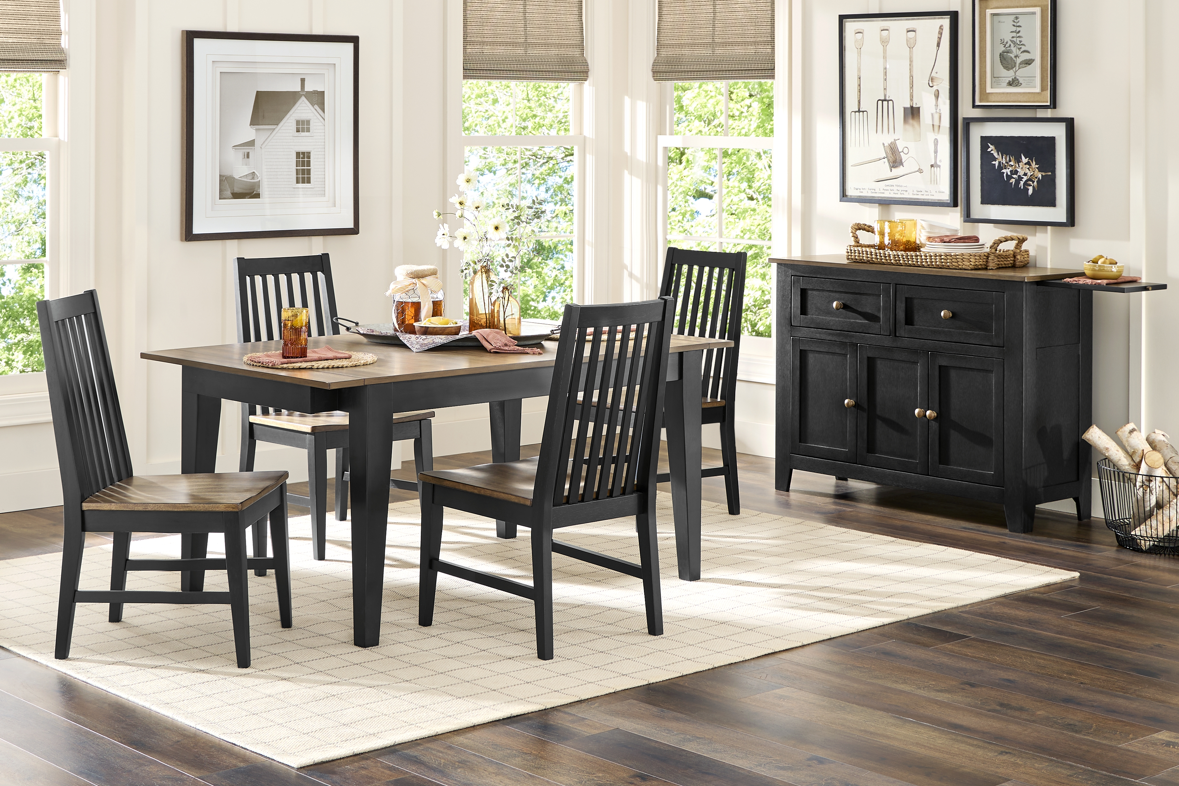 Stanford Black 6 Pc Dining Room - Thumbnail - Image 1