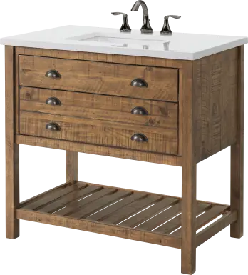 Anaar Natural Brown Bathroom Vanity