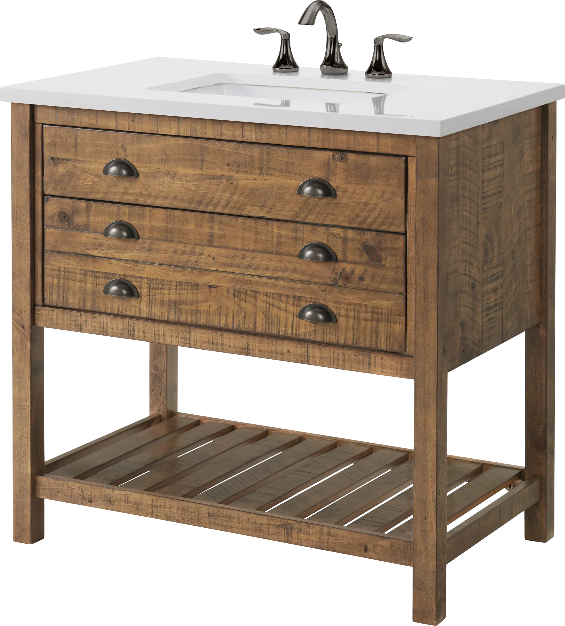 Anaar Natural Brown Bathroom Vanity