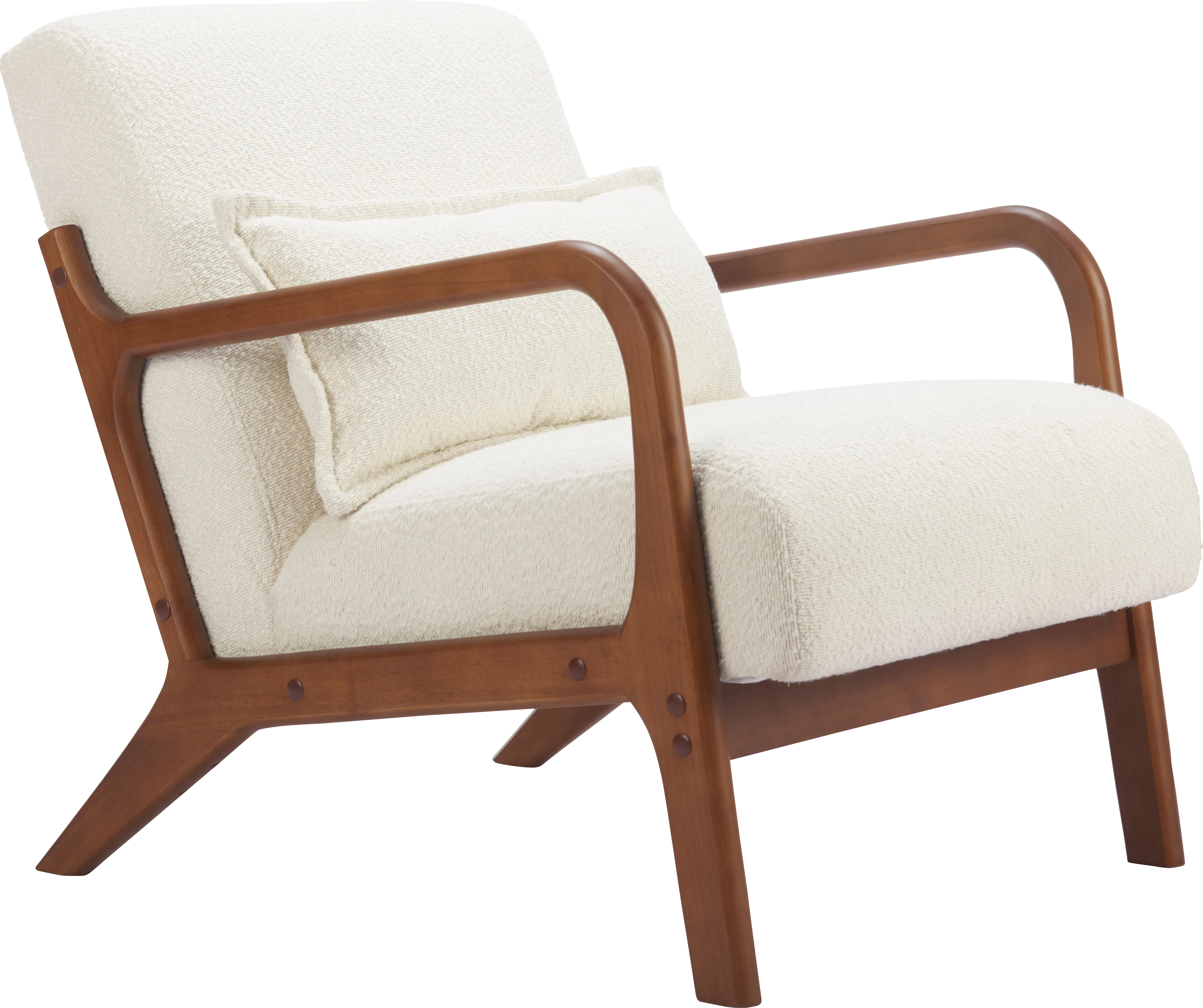 Clovelia White Accent Chair - Thumbnail - Image 1